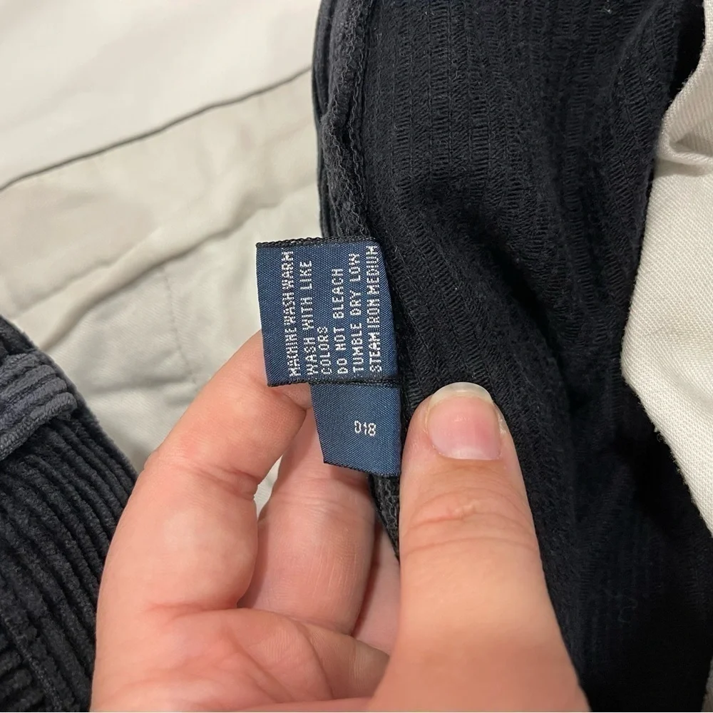 Polo Ralph Lauren Corduroy Andrew Pants Navy Blue Cotton 36 x 30